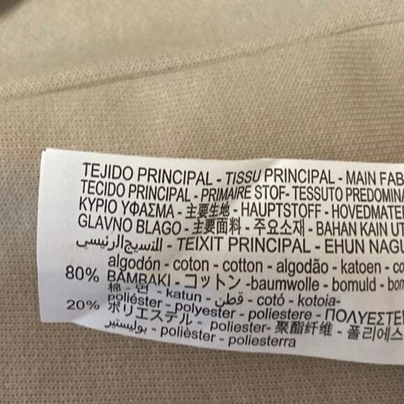 Zara Women's Cream Beige Knit Short Sleeve Mock Neck Shirt Sweater Top Size XL - Picture 4 of 4